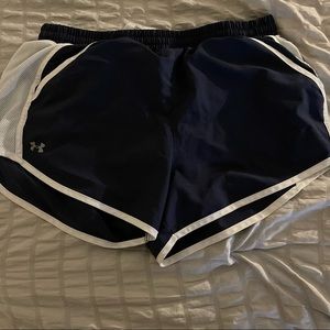 Under Armor shorts.